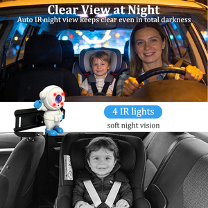 Monitor de Bebé <span class=keywords><strong>para</strong></span> Auto con Doble Lente, Pantalla AHD de 7 Pulgadas, Cámara <span class=keywords><strong>para</strong></span> Auto con Visión Nocturna, Fácil Instalación <span class=keywords><strong>para</strong></span> Gemelos y Hermanos - Product Image 6