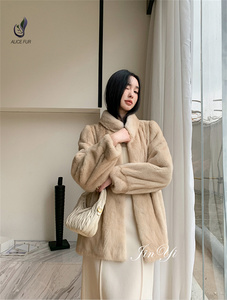 <span class=keywords><strong>Manteau</strong></span> de <span class=keywords><strong>fourrure</strong></span> de <span class=keywords><strong>vison</strong></span> de haute qualité pour femmes mode d'hiver veste de <span class=keywords><strong>fourrure</strong></span> de <span class=keywords><strong>vison</strong></span> épaisse et chaude personnalisée à vendre - Product Image 3