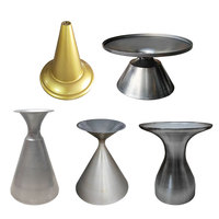 Pieds de meubles sur mesure en acier au carbone et acier inoxydable, vente en gros d'usine, base de table à manger contemporaine, fourniture OEM