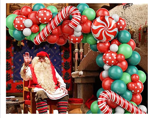 Archi per Festa di <span class=keywords><strong>Capodanno</strong></span>, Catena di Palloncini in Alluminio Croccante per Vigilia di Natale, Materiale in Lattice per Feste Natalizie - Product Image 4
