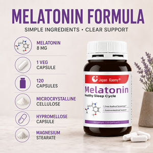 Suplemento de Melatonina Shecome de Alta Potencia, 8 mg, Favorece un Ciclo de Sueño Saludable para Adultos, Cápsulas de Melatonina - Product Image 2