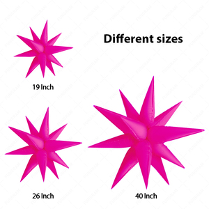 Nouveau Style électrique néon rose coeur étoile feuille ballon fête décoration Starbursts papillon ballon en gros numéro feuille ballon - Product Image 6