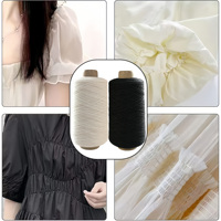 Benang Elastis XinHai 420D Spandex/Nylon/Polyester, Tali Halus untuk Mesin Jahit, Benang Celup untuk Smocking Pakaian, Bersertifikasi OEKO-TEX