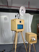 Photomaton portable en bois de 15,6 pouces avec écran tactile et impression instantanée, pour mariages et fêtes