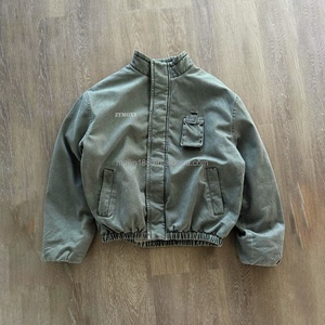 Clothing Custom Wash Vintage Detroit Mechanic Carpenter <b>Chore</b> Work Zipper <b>Jacket</b> Men Boxy Warm Workwear Work <b>Jackets</b> - Product Image 1