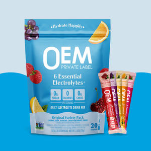 Poudres d'électrolytes en sachets individuels OEM/ODM, 6 minéraux essentiels, supplément d'hydratation avec vitamine C, mélange de boissons Keto Vegan - Product Image 3