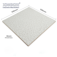 Dalles de plafond acoustiques en fibres minérales 600x600mm, directement de l'usine, pour bâtiments industriels, écoles et projets de plafonds commerciaux