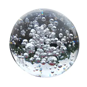 Wholesale Various Crystal Ball With Bubbles Natural Clear Air Bubble Ball Christmas Home Decorative Glass Crystal Bubble Ball