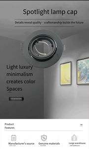 Plafonnier LED tout aluminium <span class=keywords><strong>GU10</strong></span> 3W 5W 7W 9W Kit de cadre de downlight encastré avec garniture noire blanche pour usage domestique - Product Image 5