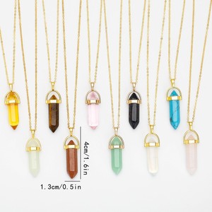 Nouveau design Collier pendentif en <span class=keywords><strong>pierre</strong></span> de cristal de balle personnalisé - Product Image 4