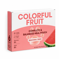 Nourriture humide pour chat Watermelon & Rabbit, sachet, nutrition complète et équilibrée, complément alimentaire, riche en protéines, nourriture pour animaux de compagnie, 70g*6 sachets