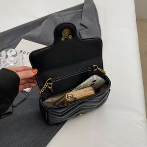 Bolso de diseñador de lujo, bandolera de moda para mujer, bolso de hombro con cadena de cuero PU - Product Image 6