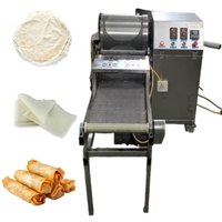 Machine automatique de fabrication de crêpes, de lumpias, de rouleaux de printemps et de feuilles de pâte à samosas en acier inoxydable, modèle Shanghai