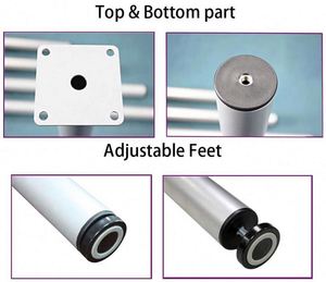 Metal Mid Century Furniture <b>Legs</b> Tube Chrome Extenders Modern <b>Adjustable</b> <b>Height</b> Durable Iron Furniture Feet for Hospital Outdoor - Product Image 5