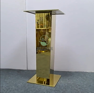 80CM 1M Mirrored Stainless Steel Props Hall Hotel Gold Table <strong>Flower</strong> <strong>Vases</strong> Stand Display for Weddings Decoration Centerpiece - Product Image 4