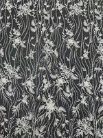 Tissu en dentelle de cristal perlé à la main de qualité supérieure, broderie de perles tubulaires en strass lourds sur filet pour robe de mariée