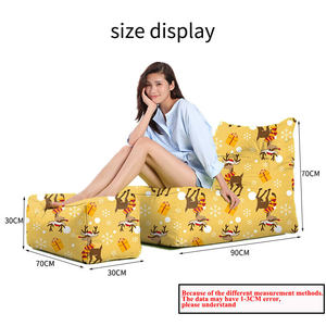IStapromo Gifts No Filling Xmas Gift Christmas Theme Tatami Lounger Chair Home Decor Modern Furniture <b>Sofa</b> Bean Bag <b>Cover</b> - Product Image 5