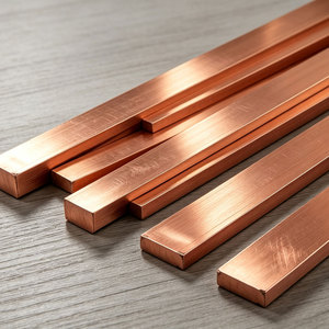 Barra de cobre estañado perforada y biselada a medida para aparellaje eléctrico - Product Image 1