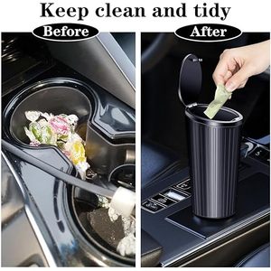 Paquete de 2 Contenedores de Basura para Auto, Portavasos Universal a Prueba de Fugas, Contenedor de Basura para Vehículo - Product Image 2