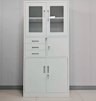 Armoire de rangement métallique robuste à 3 tiroirs, classeur à roulettes, glissières à billes, verrouillage central, revêtement poudré, personnalisable OEM