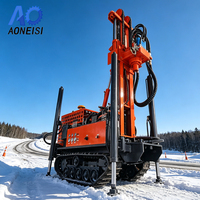 Machine de forage de puits d'eau sur chenilles hydraulique diesel ANS260 pour projets de construction de forages de 260 m de profondeur
