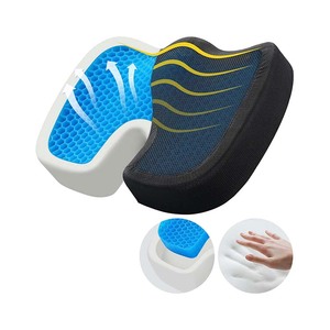 Coussins respirants en mousse à mémoire de forme pour soulager la douleur <span class=keywords><strong>sciatique</strong></span> et <span class=keywords><strong>coussin</strong></span> d'assise et oreiller en gel en forme de U pour personnes en surpoids - Product Image 1
