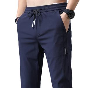 <span class=keywords><strong>กางเกง</strong></span>ลำลองผ้าไอซ์ซิลค์สำหรับผู้<span class=keywords><strong>ชาย</strong></span>, <span class=keywords><strong>กางเกง</strong></span>ลำลองสีพื้นทรงหลวมเวอร์ชัน<span class=keywords><strong>เกาหลี</strong></span>ใหม่ - Product Image 2