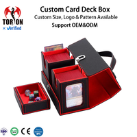 Boîte de rangement en cuir écologique personnalisée Torson Wholesale pour TCG Yu-Gi-Oh, capacité de 400+ cartes, fermeture magnétique