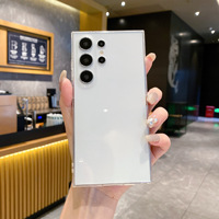 Samsung S26 Plus S25 Ultra S24 TPU Düz Kenarlı A56 A07 Şeffaf Telefon Kılıfı Darbeye Dayanıklı Silikon Koruyucu Kılıf