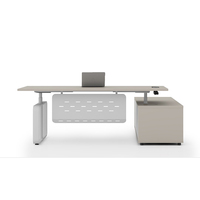Bureau de direction en bois en forme de L extensible GoKeng, moderne, avec MFC E1, usage commercial, certifié ISO9001, garantie de 5 ans