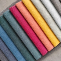 Tissu coloré luxueux aspect lin teint, résistant aux taches, pour fauteuil, bureau, chambre, fauteuil inclinable, réception, et mobilier modulable