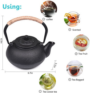 Ceramic <strong>Tea</strong> Kettle Workshop Japanese Tetsubin <strong>Cast</strong> <strong>Iron</strong> Teapot <strong>Tea</strong> Kettle <strong>Pot</strong> with Stainless Steel Infuser for Stovetop Safe - Product Image 4