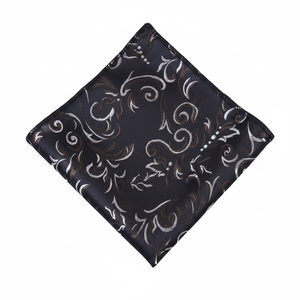 Pañuelo de bolsillo negro y marrón con diseño Paisley CM4280 - Product Image 2