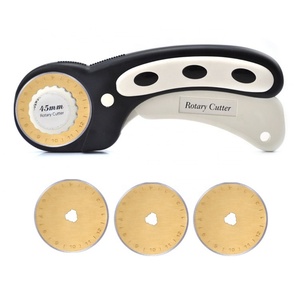Rotary Cutter with 5 Replacement Titanium Golden Rotary Blades 45mm Rotary Cutter Set - Product Image 1