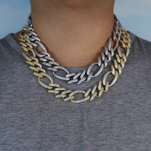 قلادة سلسلة كوبية للرجال مجوهرات صغيرة صغيرة الحجم 5A Bling Big Heavy Hip Hop للرجال - Product Image 5