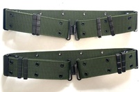 Fabricant d'usine chinois de haute qualité 5.5CM ceinture verte avec 12 rangées 24 pièces œillets boucle et crochet