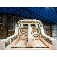 Parcours d'obstacles gonflable camouflage très demandé pour adultes et enfants, parcours de défi commercial extérieur, personnalisation OEM