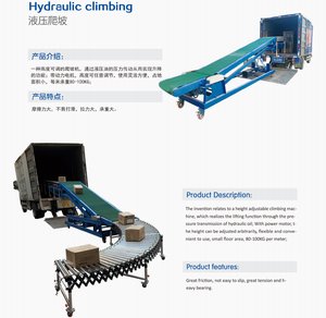 เครื่องปีนเขาไฮดรอลิกสายพานลำเลียงแบบลูกกลิ้งอัตโนมัติโครงเหล็กสแตนเลสแบบไฟฟ้า - Product Image 5