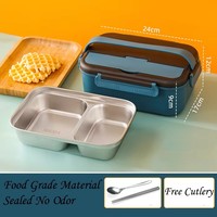 Boîte à lunch auto-chauffante en acier inoxydable avec pack chauffant pour aliments