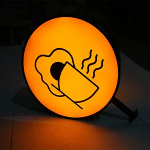 3D Logo Advertising Light Boxes Custom Led Letter Round Lightbox Sign Outdoor 3d Sign