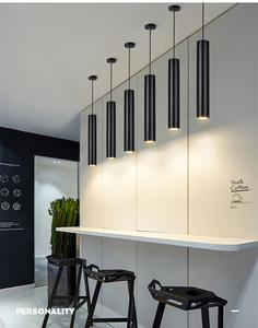 Lámpara colgante LED de 5W, lámpara de <span class=keywords><strong>tubo</strong></span> largo, lámparas colgantes cilíndricas, Isla de <span class=keywords><strong>cocina</strong></span>, comedor, cable, luz colgante, lámpara de <span class=keywords><strong>cocina</strong></span> - Product Image 2