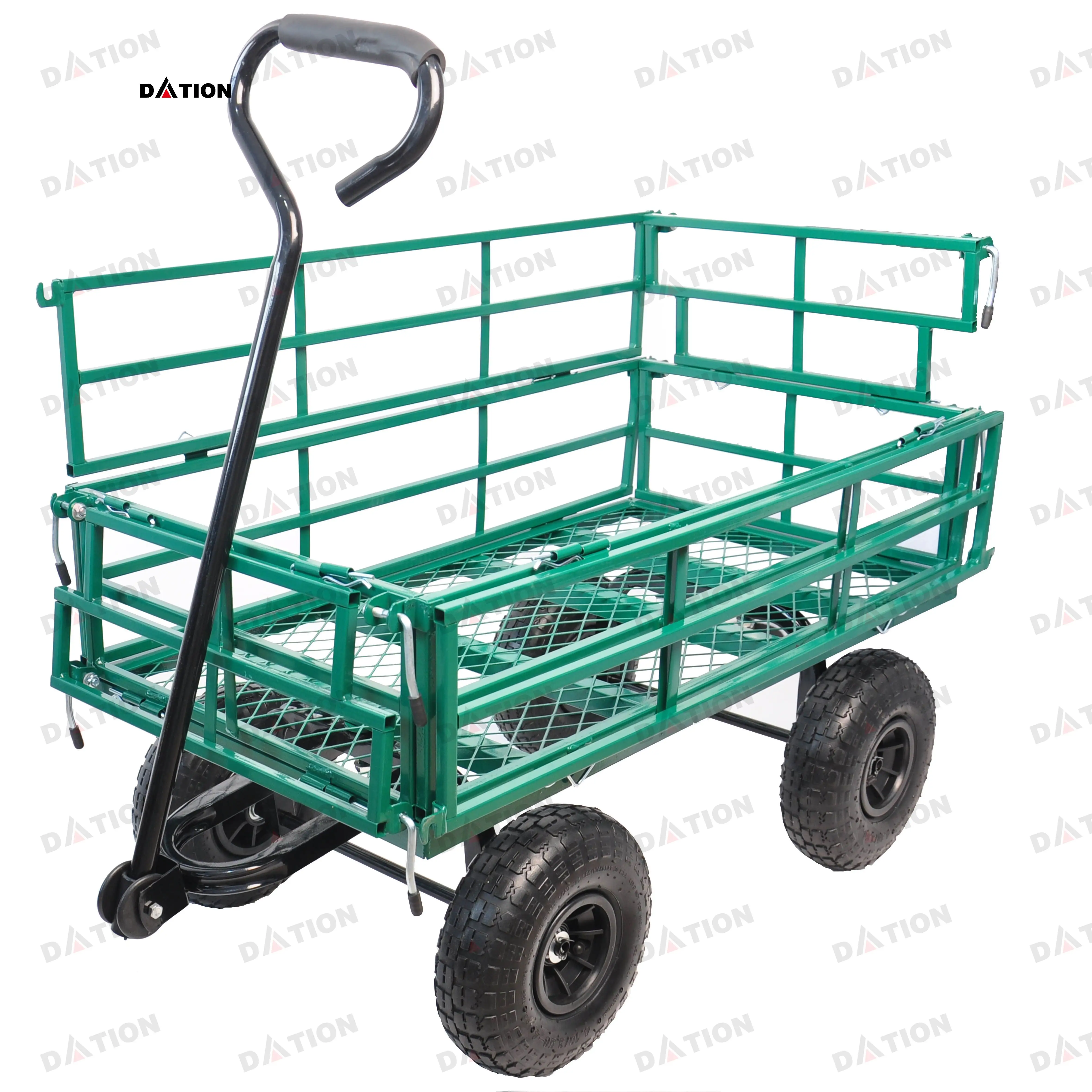 Household Garden Carts Courtyard Folding Camping Wagon Cart Lawn Outdoor Aluminum Heavy Duty Beach Wagon