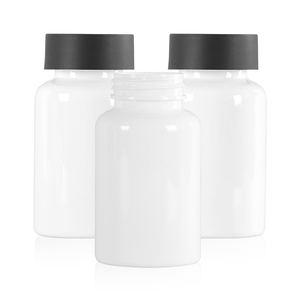 Frasco de medicina PET seguro para alimentos de grado farmacéutico FDA 3oz 5oz 6oz superficie lisa y brillante blanco opaco colores personalizados - Product Image 1