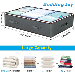 Under Bed <b>Storage</b> <b>Box</b> 90L 4 Pack Waterproof Foldable Organizer Rectangle Bedroom Clothing <b>Storage</b> Bag - Product Image 2