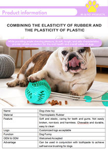 Jouet à mâcher pour chien en TPR <span class=keywords><strong>ultra</strong></span> résistant, interactif, pour le nettoyage des dents, OEM ODM - Product Image 5