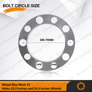 Nouveau Couvre-Essieu de Roue Avant de 22.5 Pouces, Acier Inoxydable Poli Miroir pour Semi-Camions, <span class=keywords><strong>Prix</strong></span> de Gros - Product Image 4