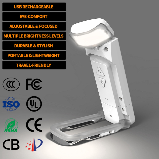 Portable LED Reading White Light Mini Clip Book Lamp Outdoor Emergency Camping Hiking Biking Fishing Light
