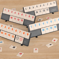 Jeu de Rummikub en plastique, best-seller, tuiles numériques Mahjong israéliennes, jeu de table éducatif pour l'entraînement à la pensée logique, idéal pour les fêtes à la maison