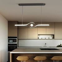 Lustre suspendu au plafond en fer forgé LED, éclairage moderne de style nordique pour salon et salle à manger, noir/or