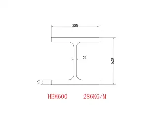 H型钢 (EN10025)HE600M 620*305*21*40 S235JR /S355JR规格差异标准